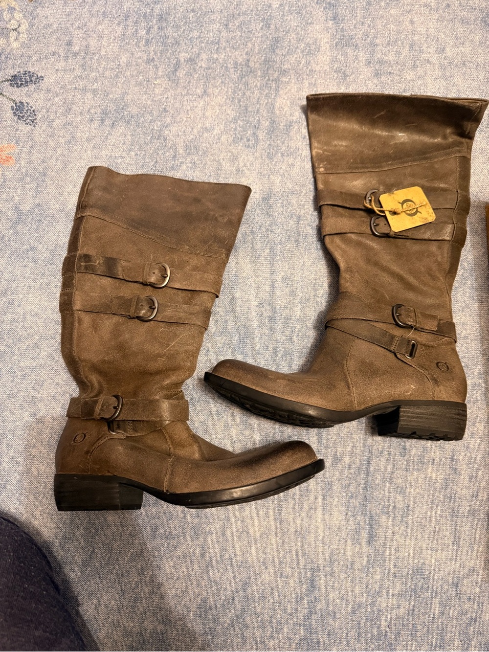Born Buckle Strap Boots - Brown